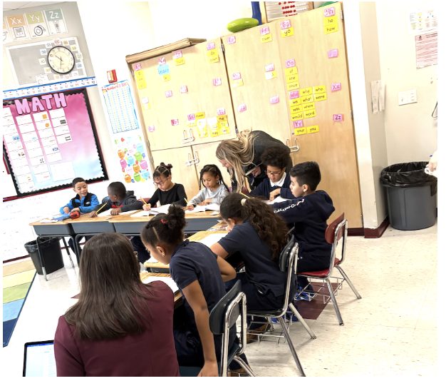 Students at work in an elementary classroom